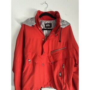 Killy Winter Ski Light Hooded Jacket in Red Medium Made In France